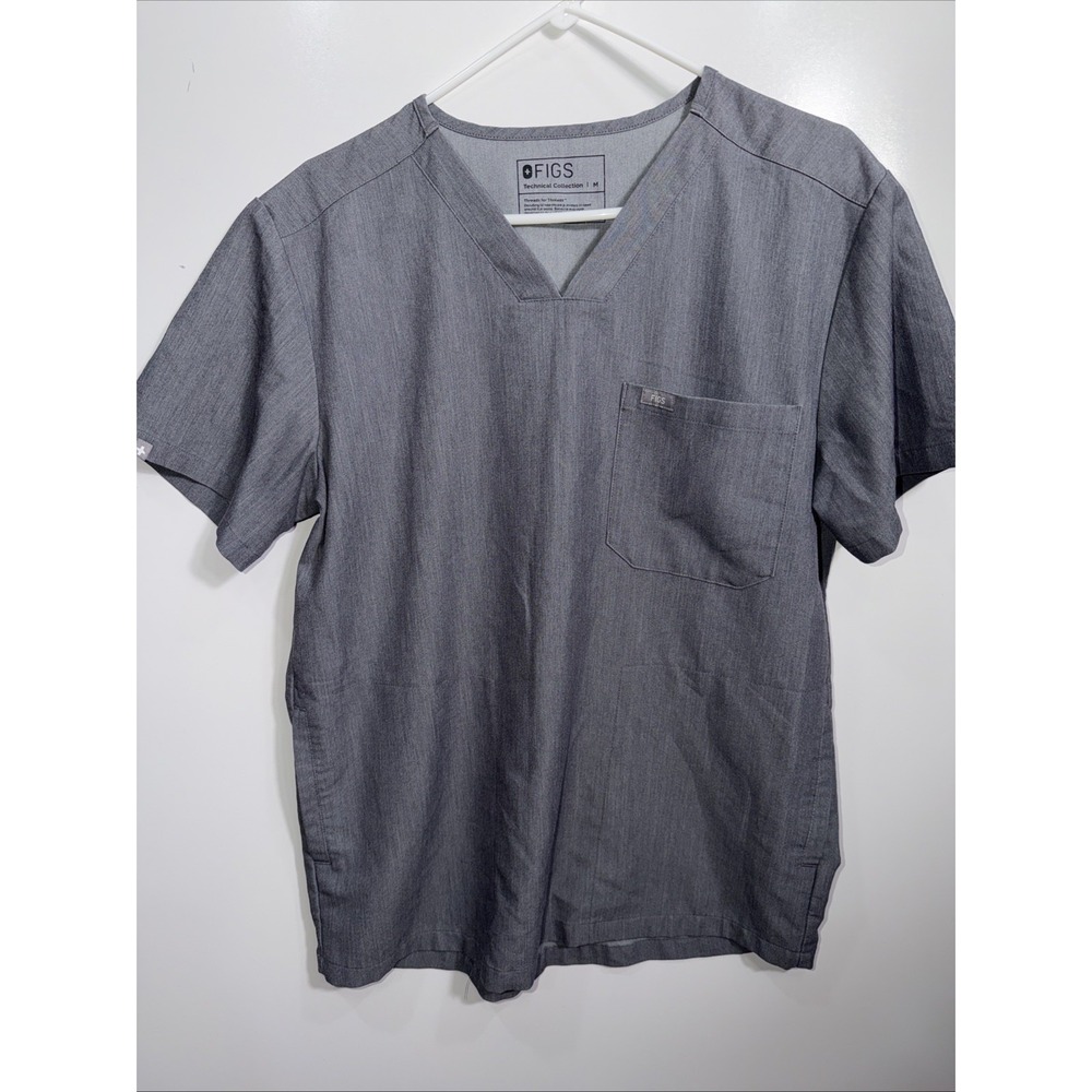 FIGS Mens‎ Chisec Three-Pocket Scrub Top Size Medium  Gray Style # TM3000
